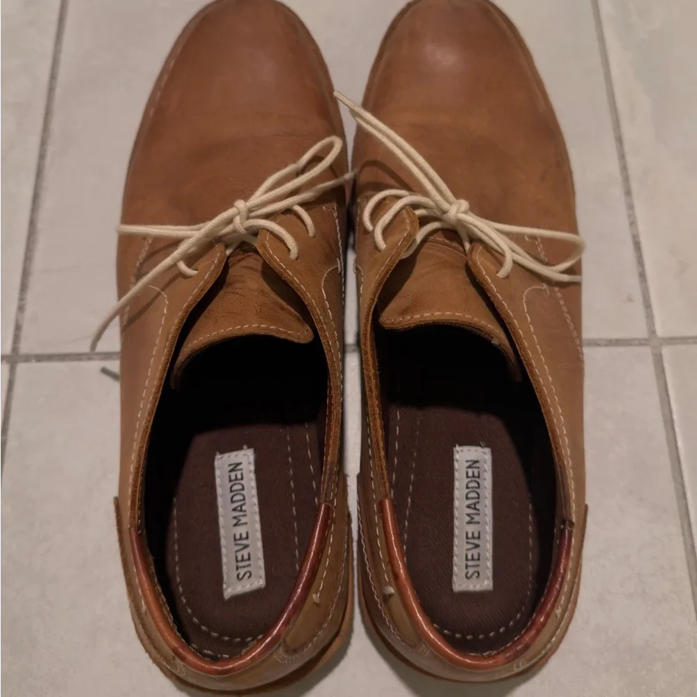 Steve Madden - Men's Harpoon Oxford, Tan, Size 11